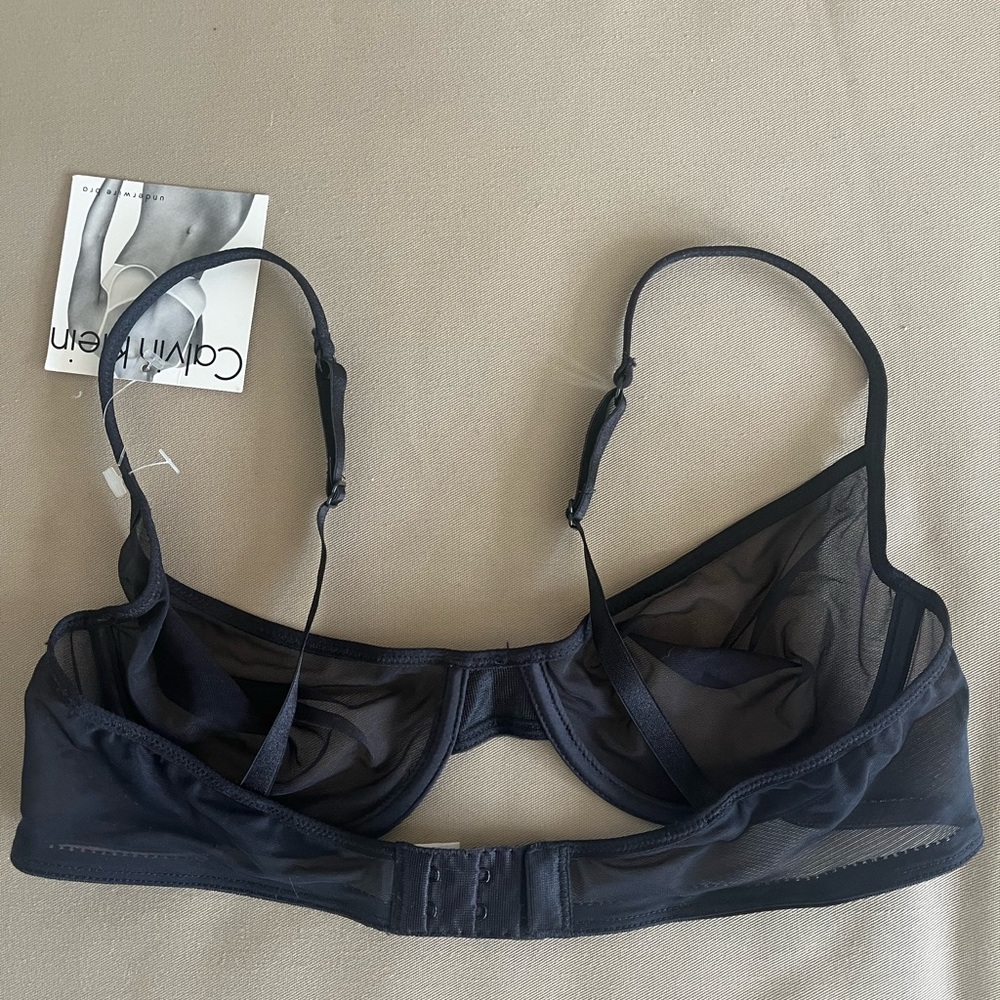 Calvin Klein Black Balconette Bra with Underwire